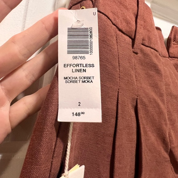 COPY - Aritzia Linen Effortless Pant in Mocha Sorbet - Picture 3 of 4